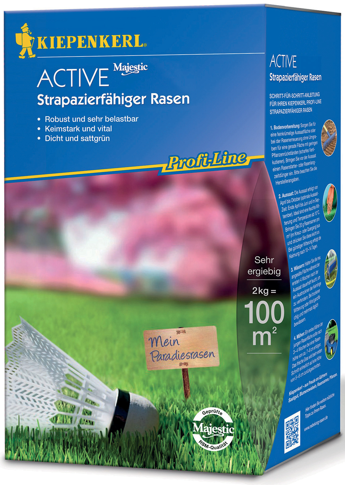 Profi-Line Active Strapazierfähiger Rasen, 2 kg