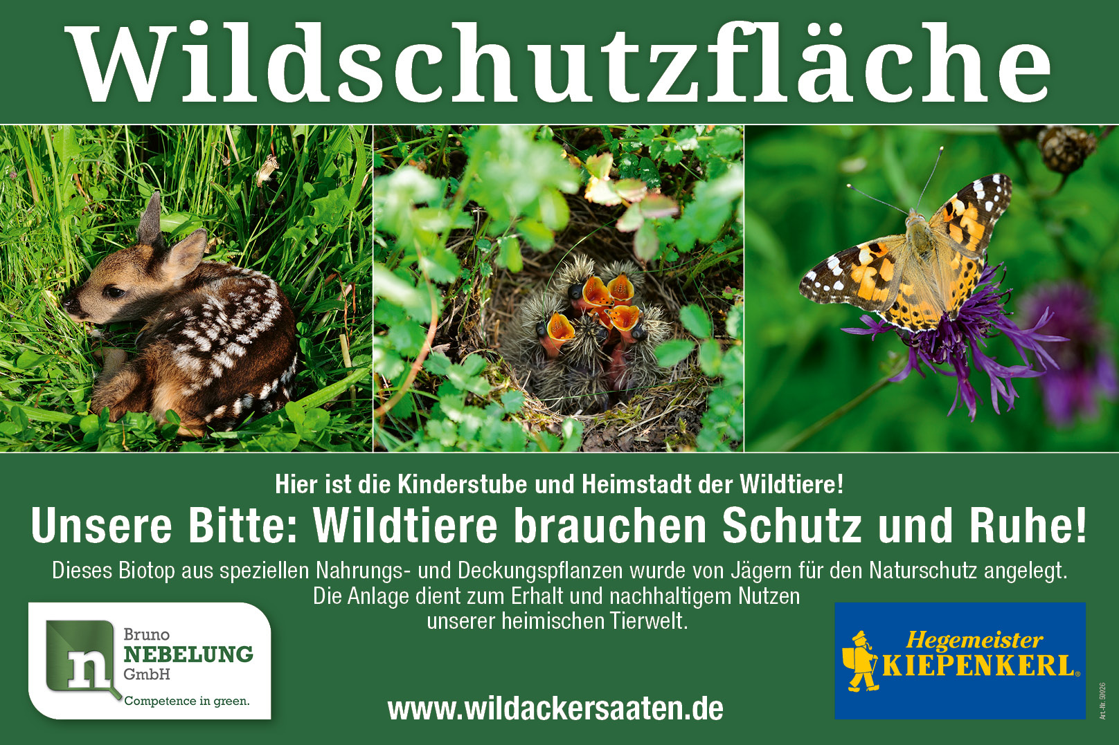 Kiepenkerl Werbeschild Wildschutzfläche