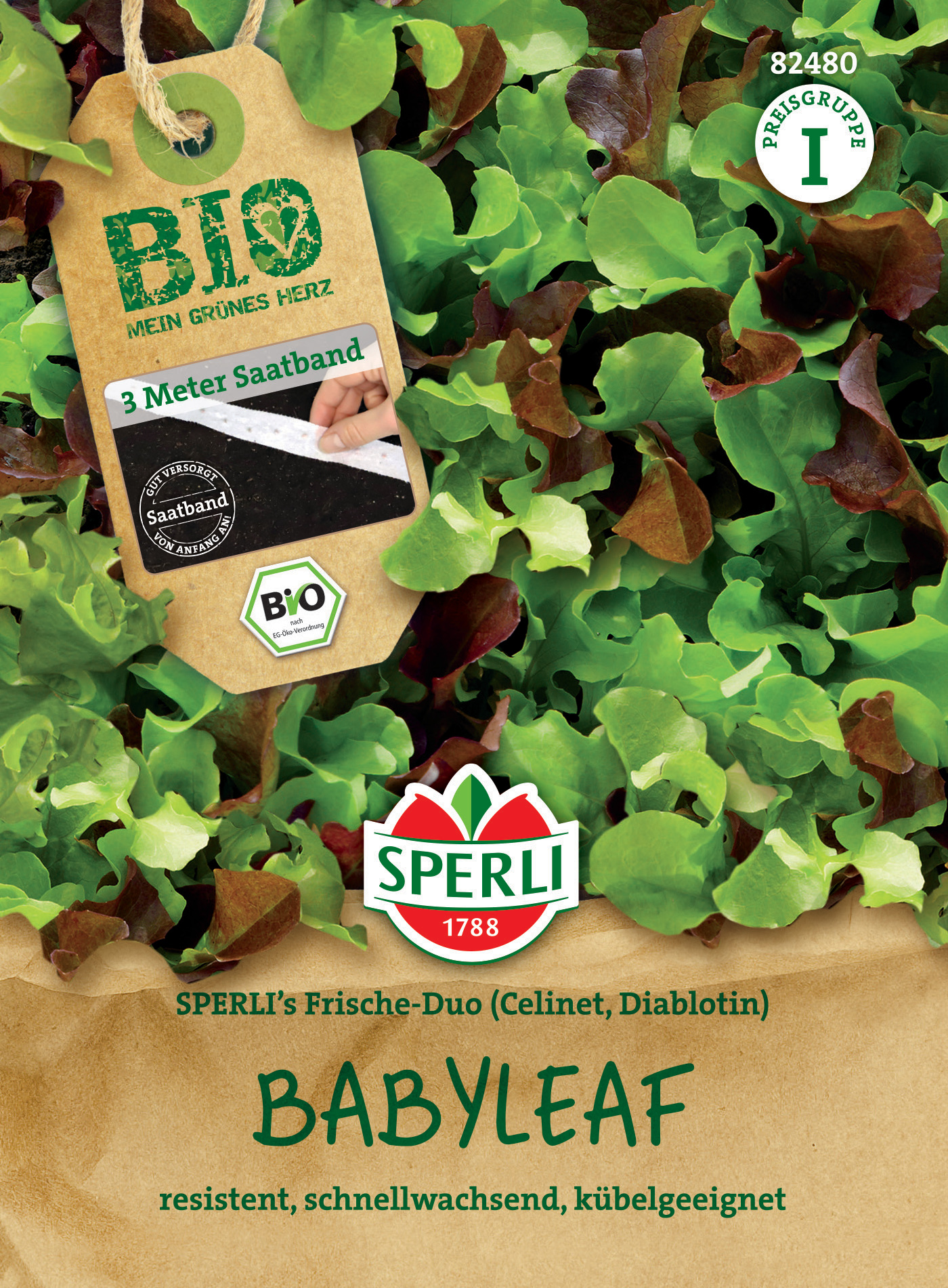 BIO Babyleaf SPERLI's Frische-Duo, Saatband