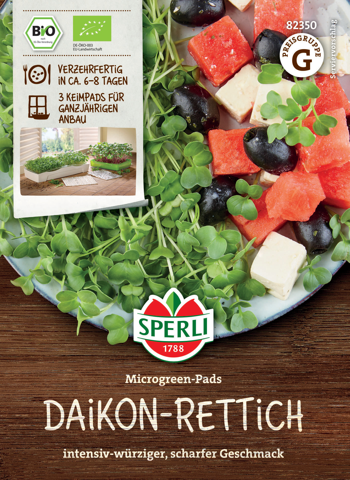 BIO Microgreen-Pads Daikon-Rettich