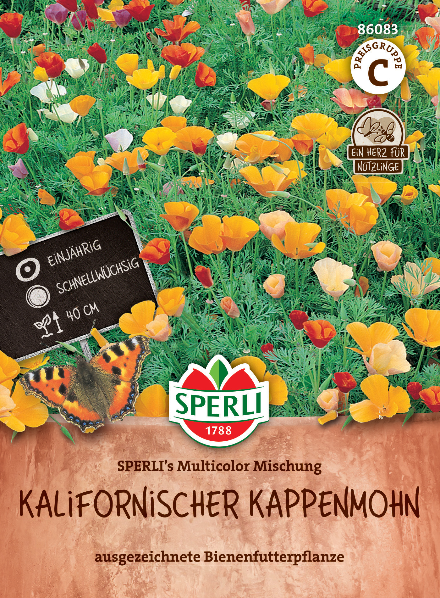 Kalifornischer Kappenmohn SPERLI's Multicolor Mischung