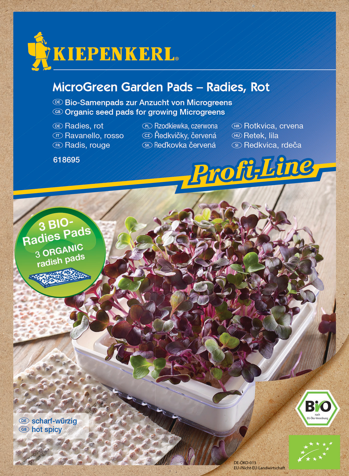 BIO Microgreen Pads Radieschen, rot, Nachfüllpad