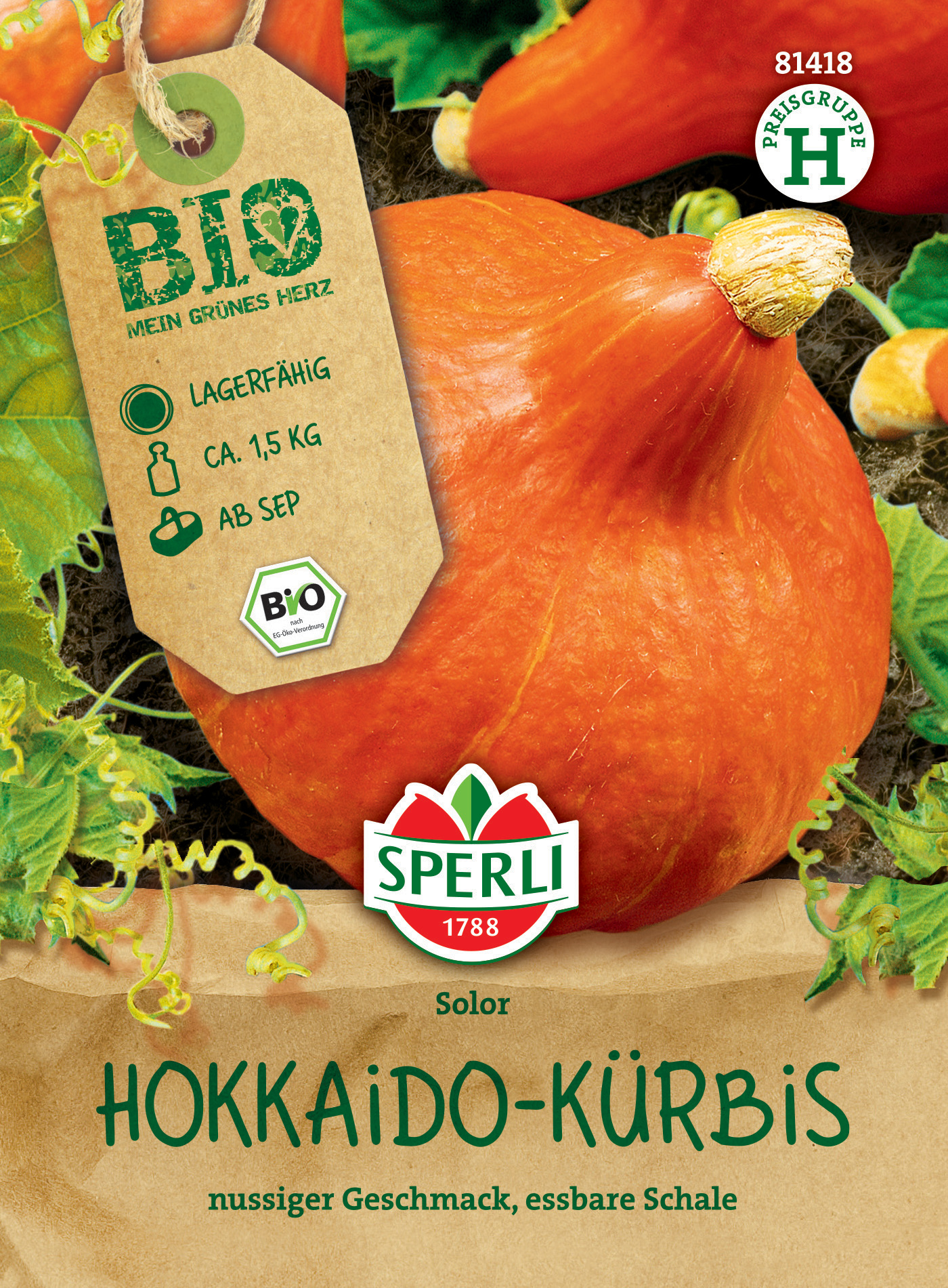 BIO Hokkaido-Kürbis, F1