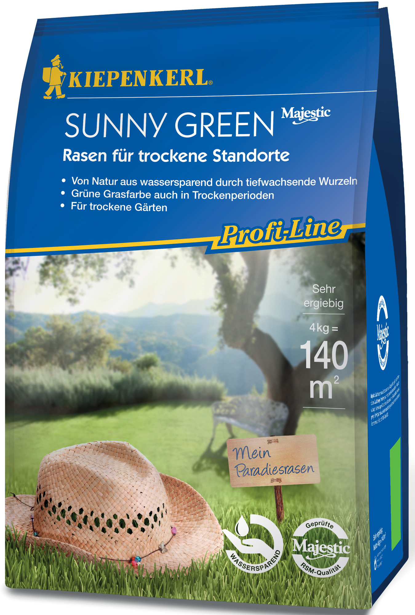 Profi-Line Sunny Green Rasen für trockene Standorte, 4 kg