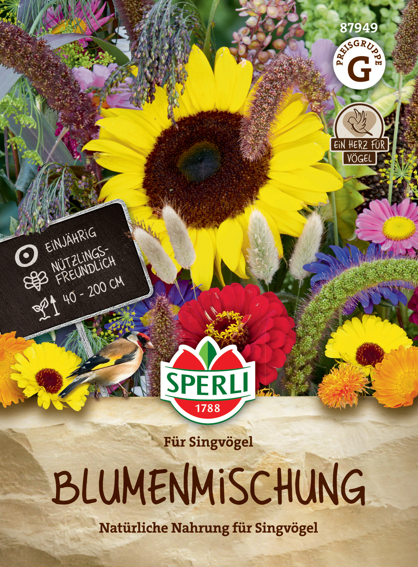 Blumenmischung für Singvögel