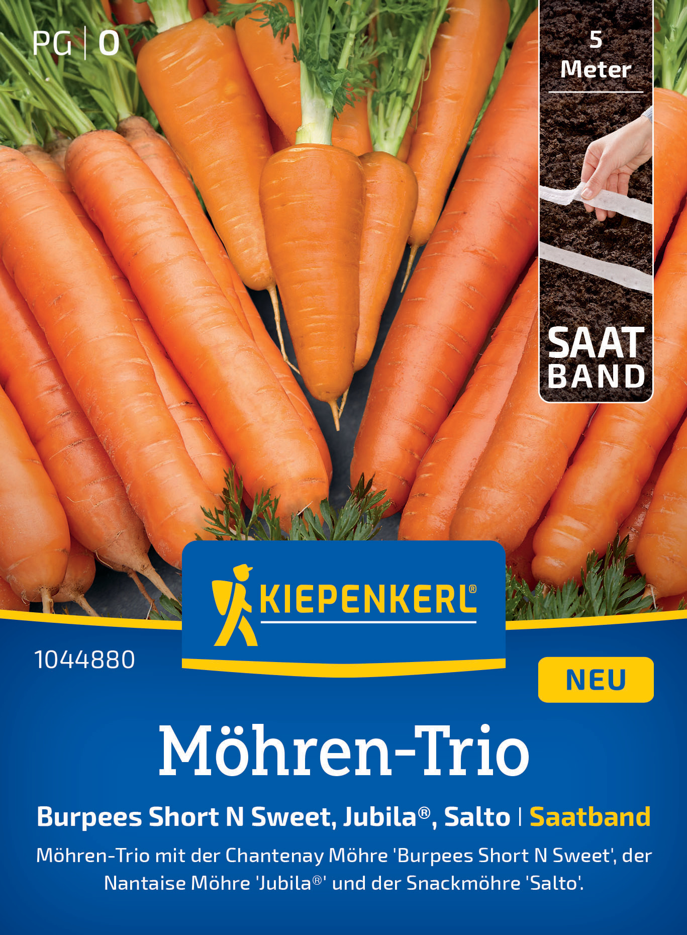 Möhren-Trio Short `N`Sweet, Salto, Jubila®, Saatband