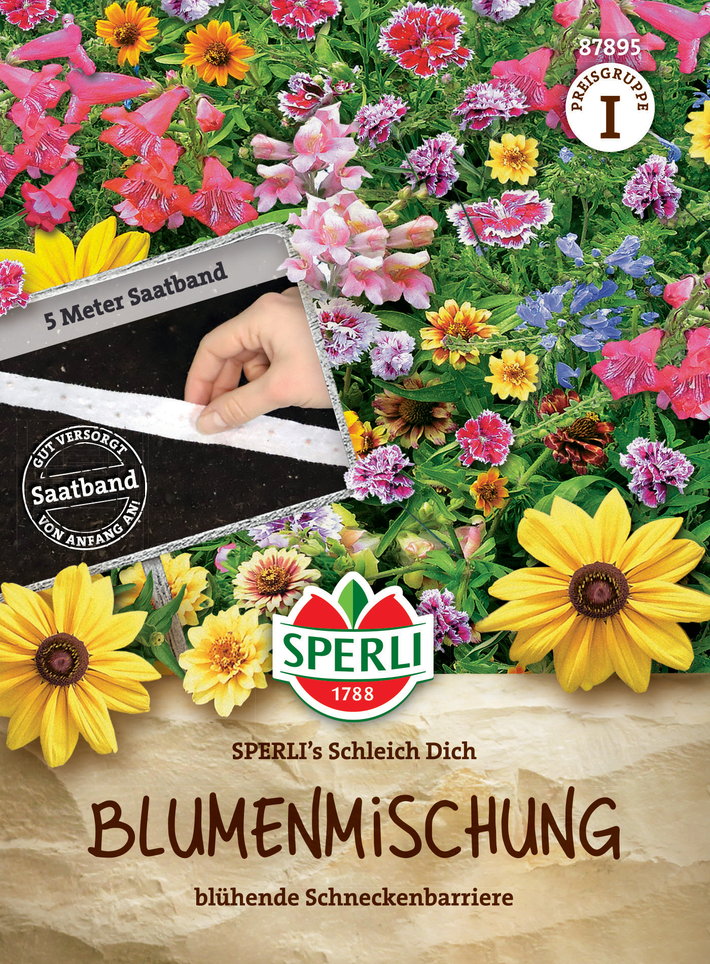 Blumenmischung SPERLI's Schleich Dich, Saatband