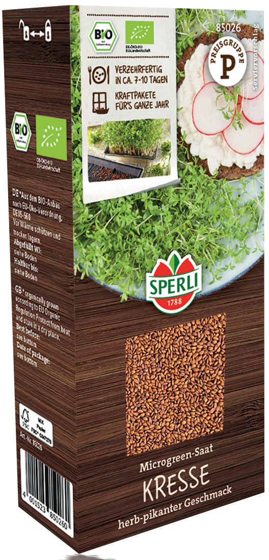 BIO Microgreen-Saat Kresse