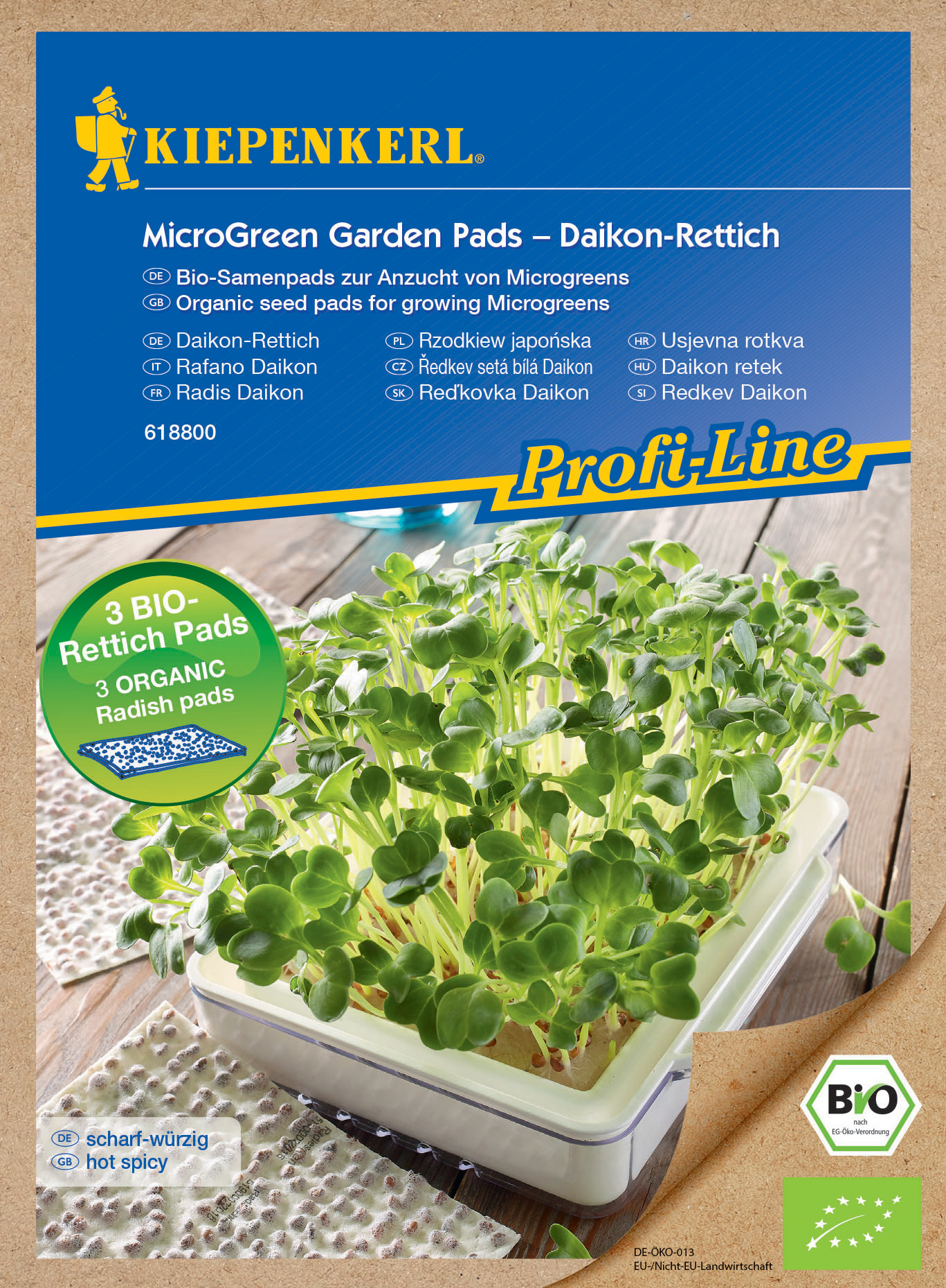 BIO Microgreen Pads Daikon-Rettich, Nachfüllpad