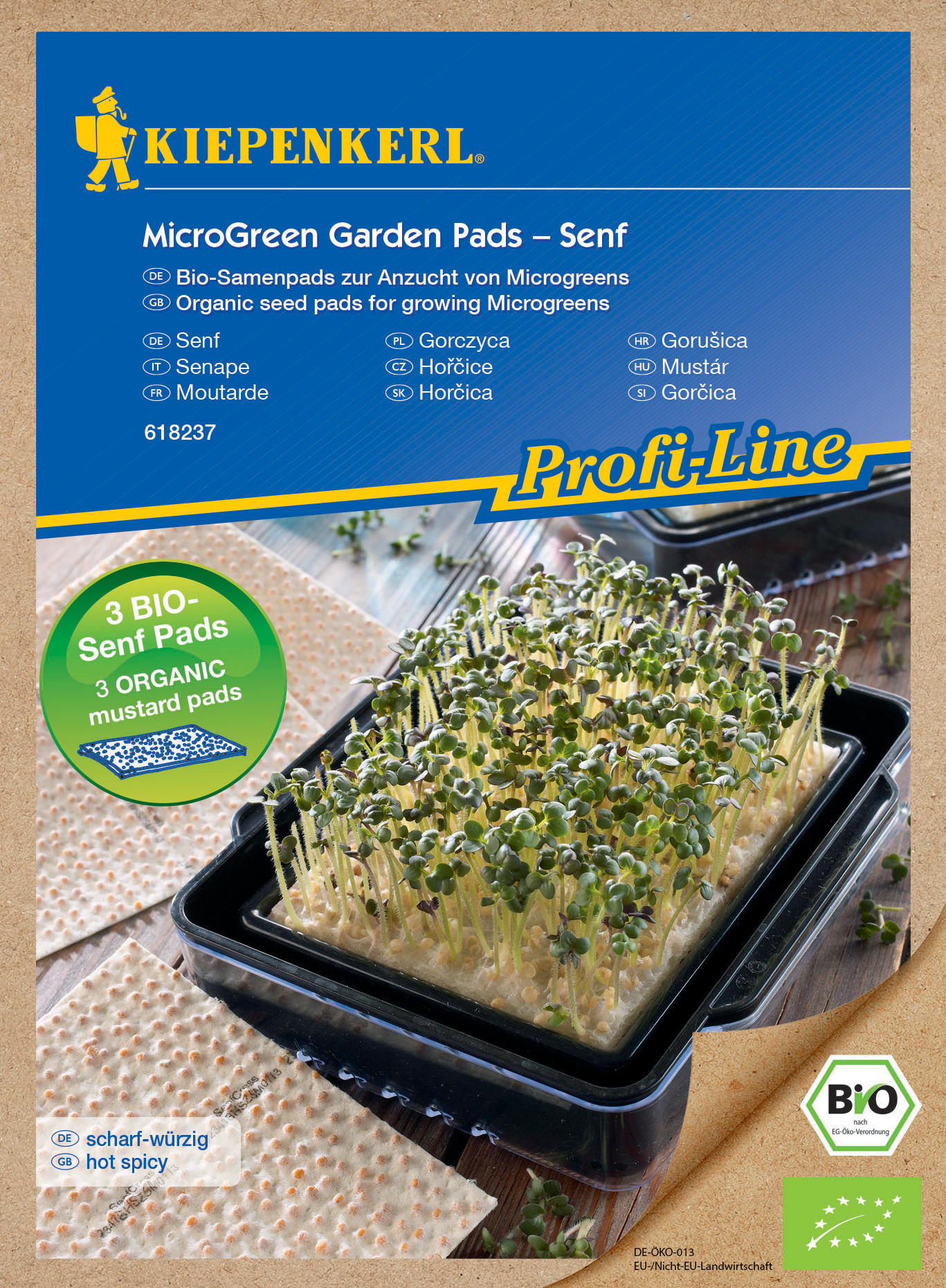 BIO Microgreen Pads Senf, Nachfüllpad