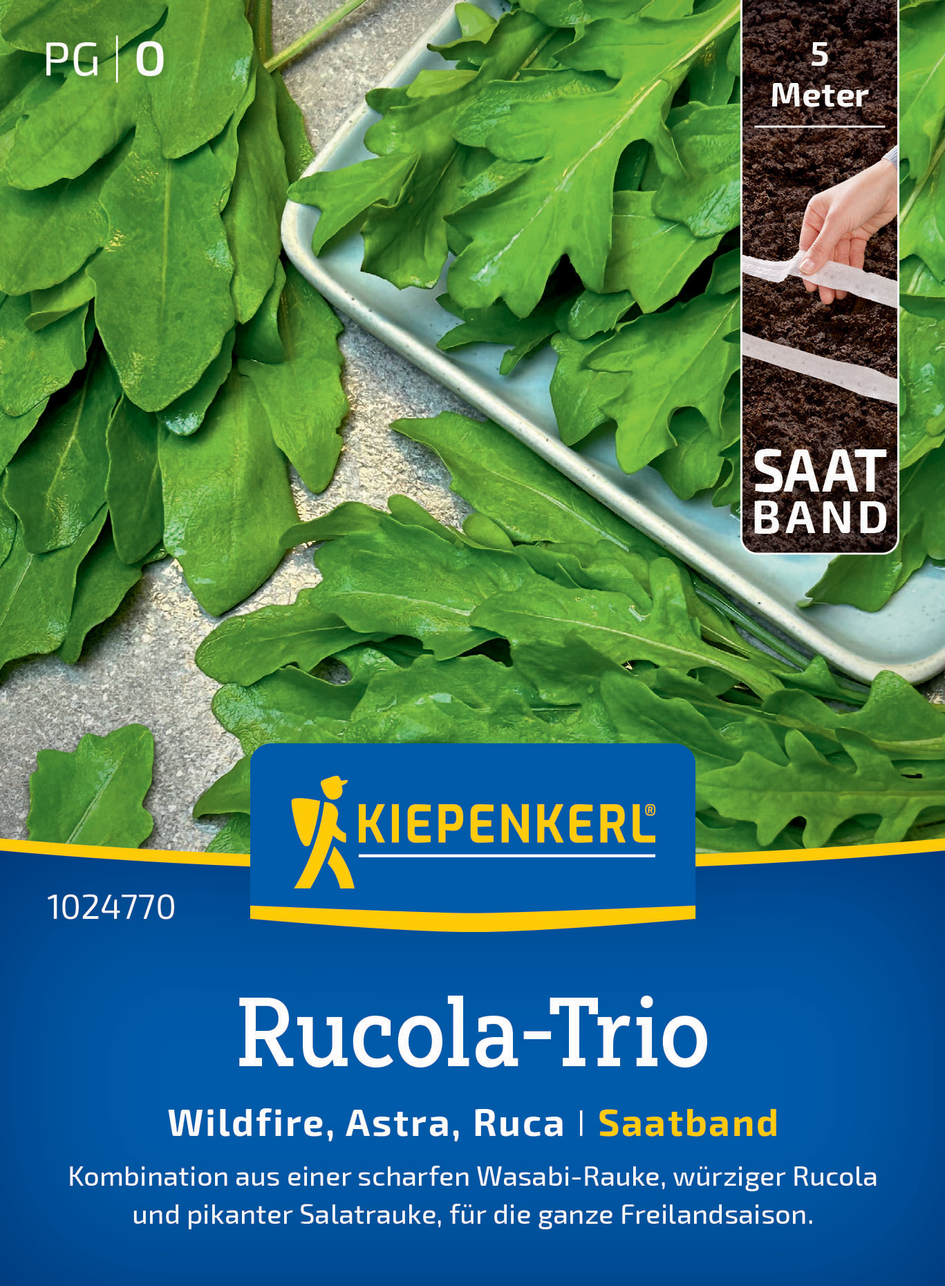 Rucola-Trio Wildfire, Astra, Salatrauke Ruca, Saatband